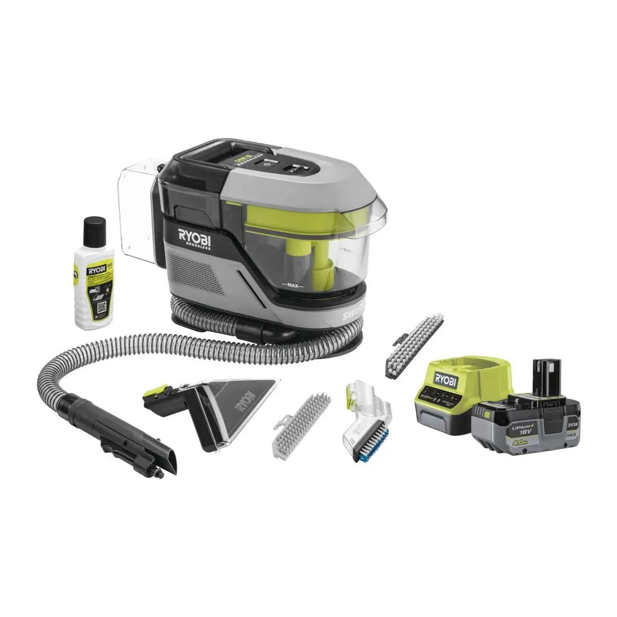 Ryobi ONE+ RDC18BL-1X40G Swift Clean flekkrenser kit m/batteri