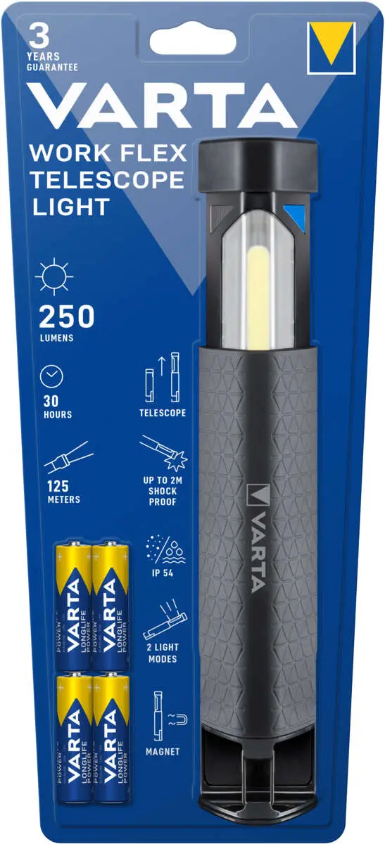 VARTA Work Flex teleskop lykt