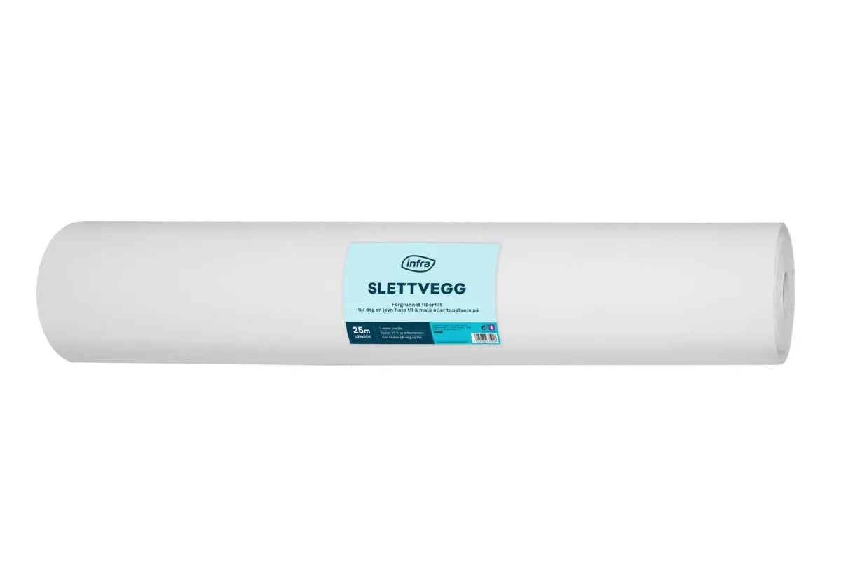 Infra slettvegg grunnet armeringsduk