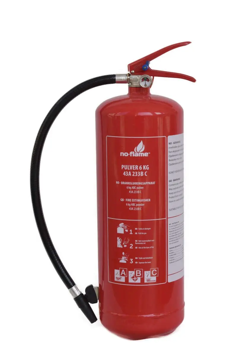 No-flame pulver 43A-233B brannslukker