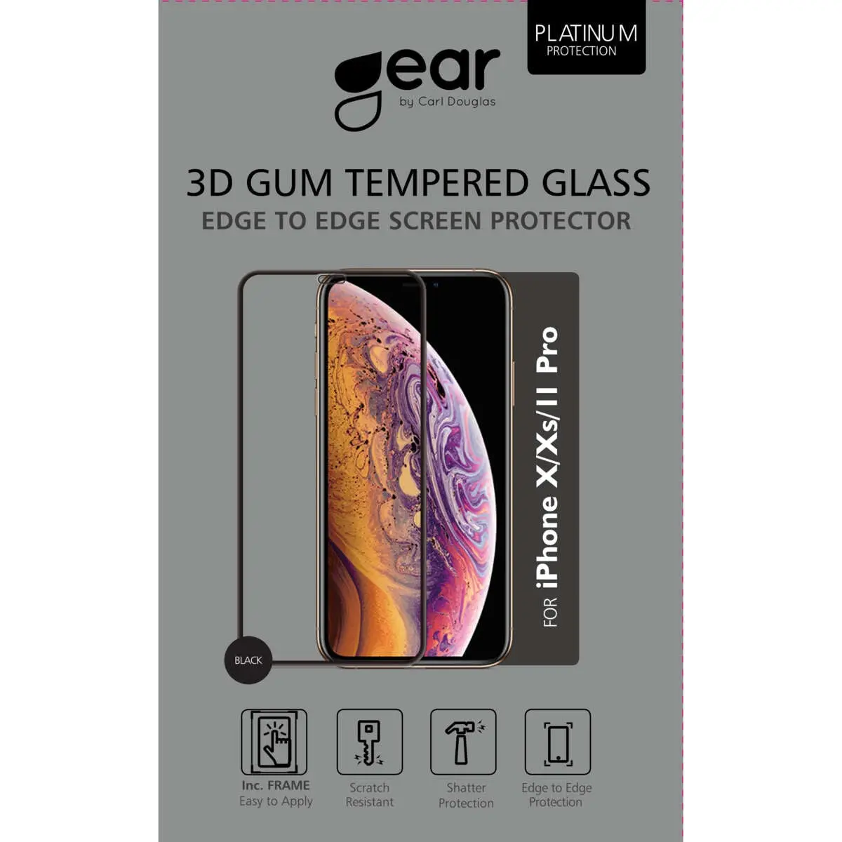 Gear skjermbeskyttelse til iPhone X/Xs/II Pro