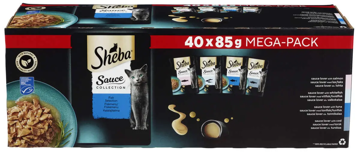 Sheba Sauce Collection Fisk 3,4kg