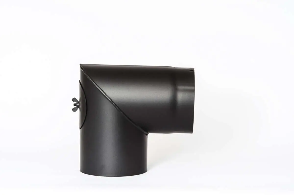 Tolmer Ø180x90° knerør m/luke