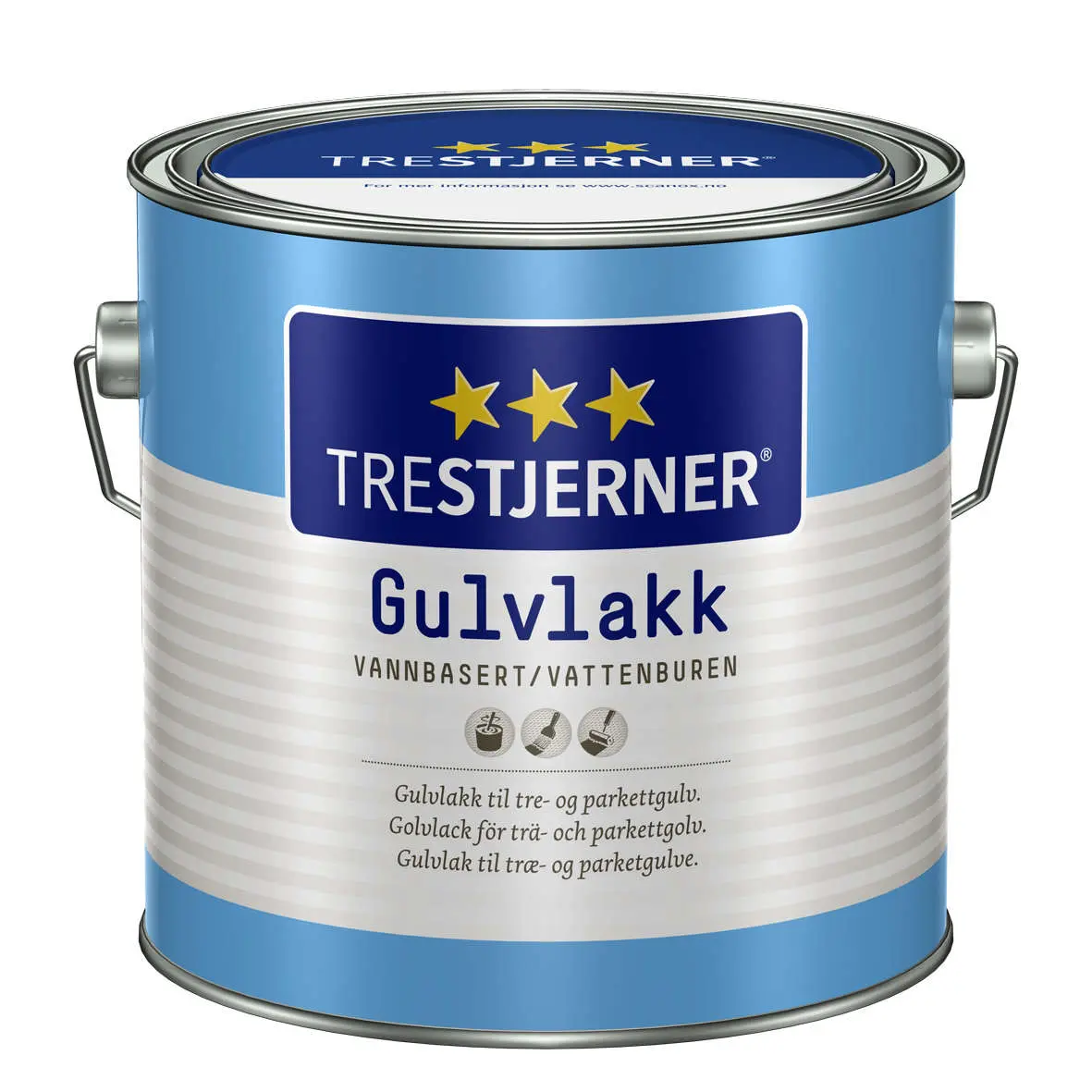 Trestjerner 40/halvblank gulvlakk