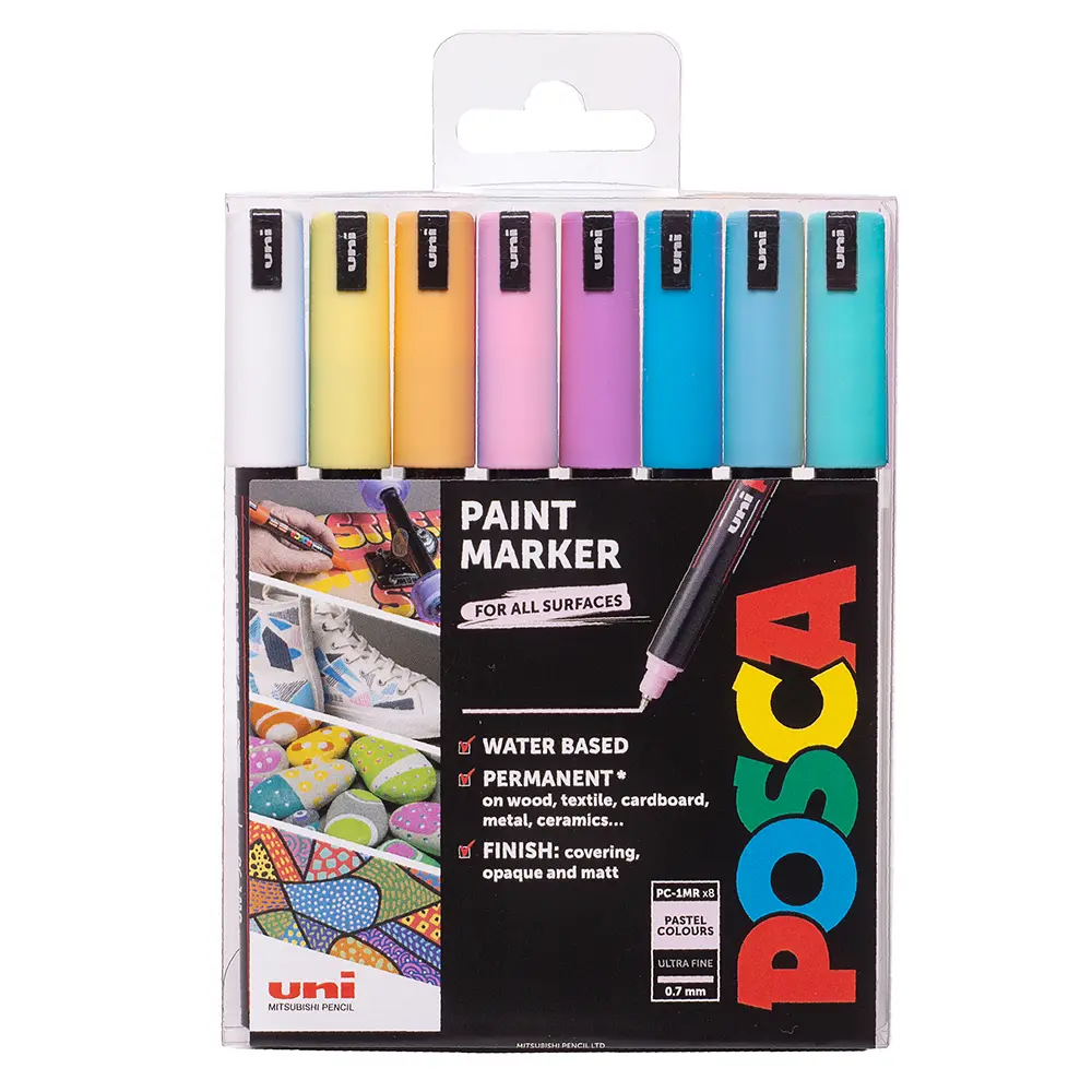 PC1MR UltraFine 0,7mm Sett Pastell 8stk