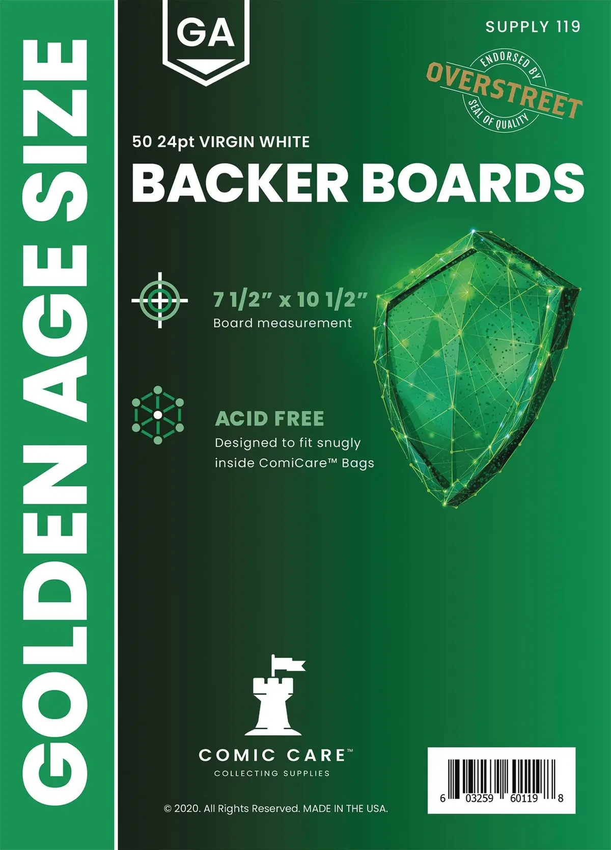 Golden Size Comic Boards (50)