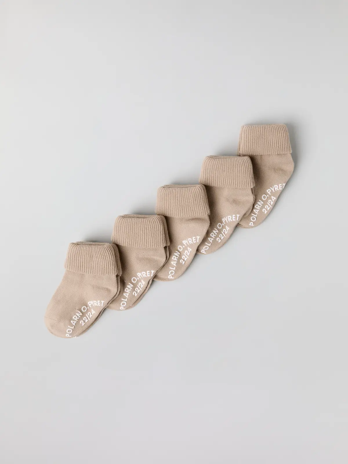 PO.P 5-pakning antisklisokker - Beige