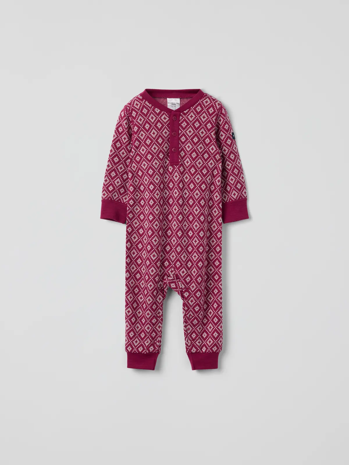 Polarn O. Pyret Heldress merinoull jacquard - Mørkaprikos