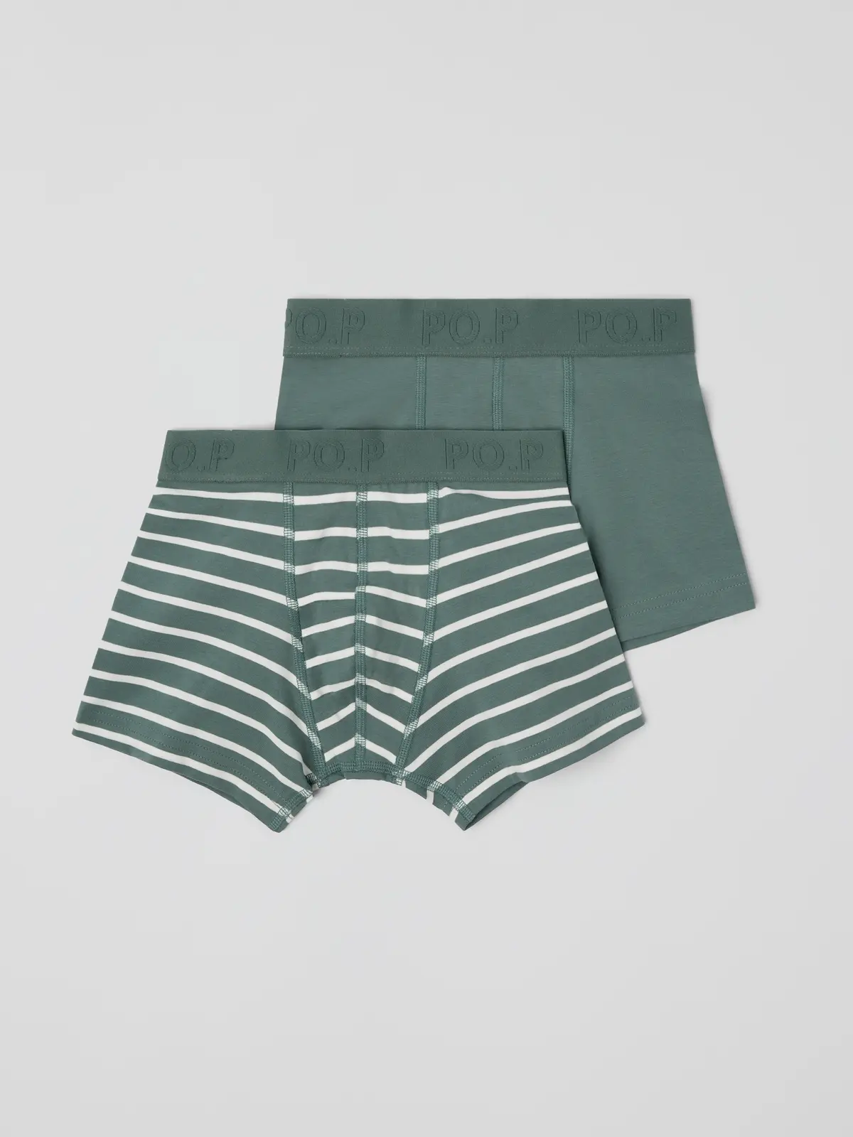 Polarn O. Pyret 2-pakning boksershorts - Mørkgrønn