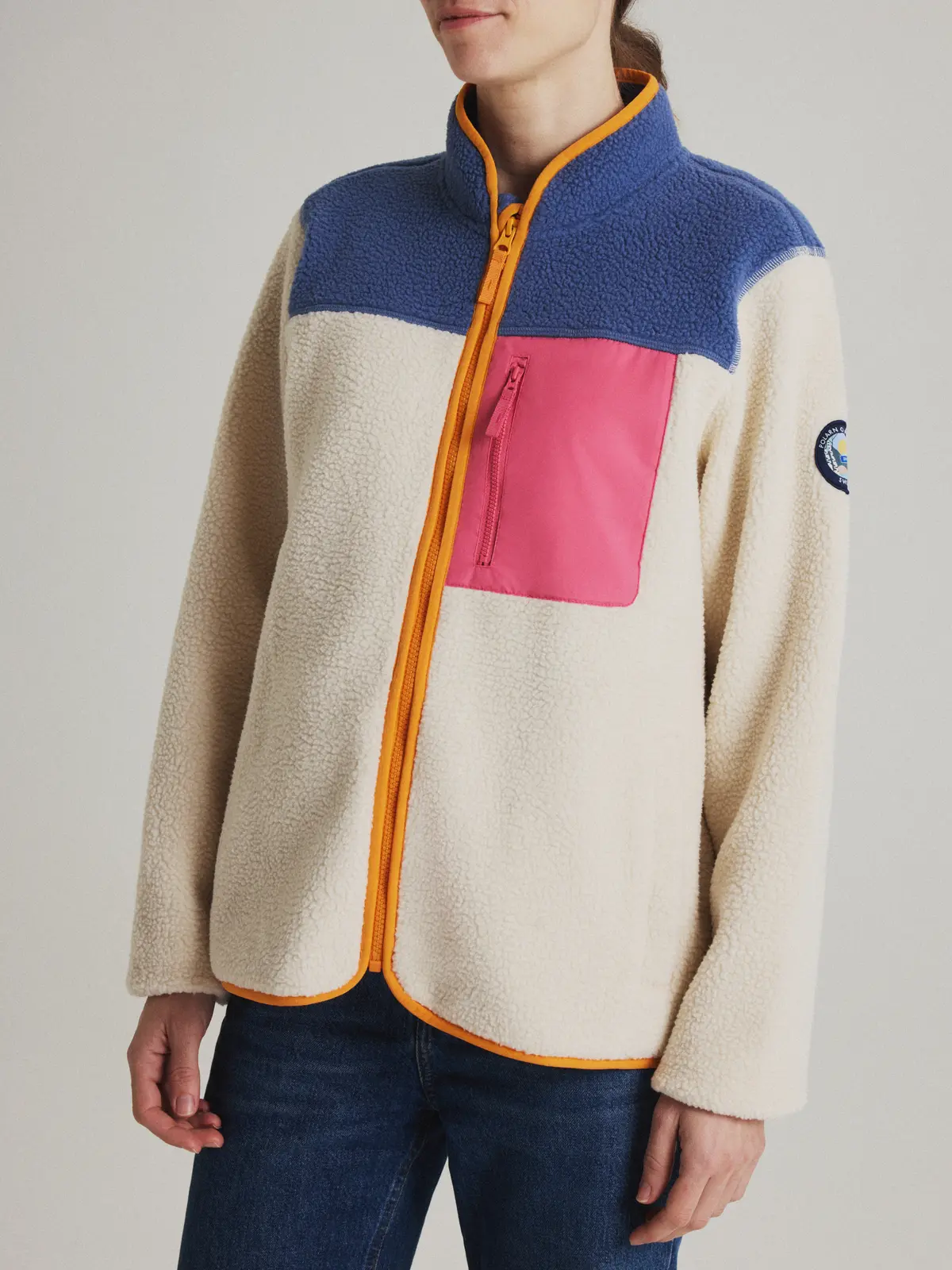 Polarn O. Pyret Pilefleecejakke voksen - Off-white