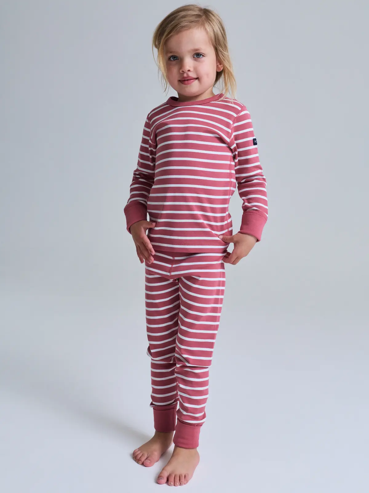 PO.P Pyjamas stripet - Rosa