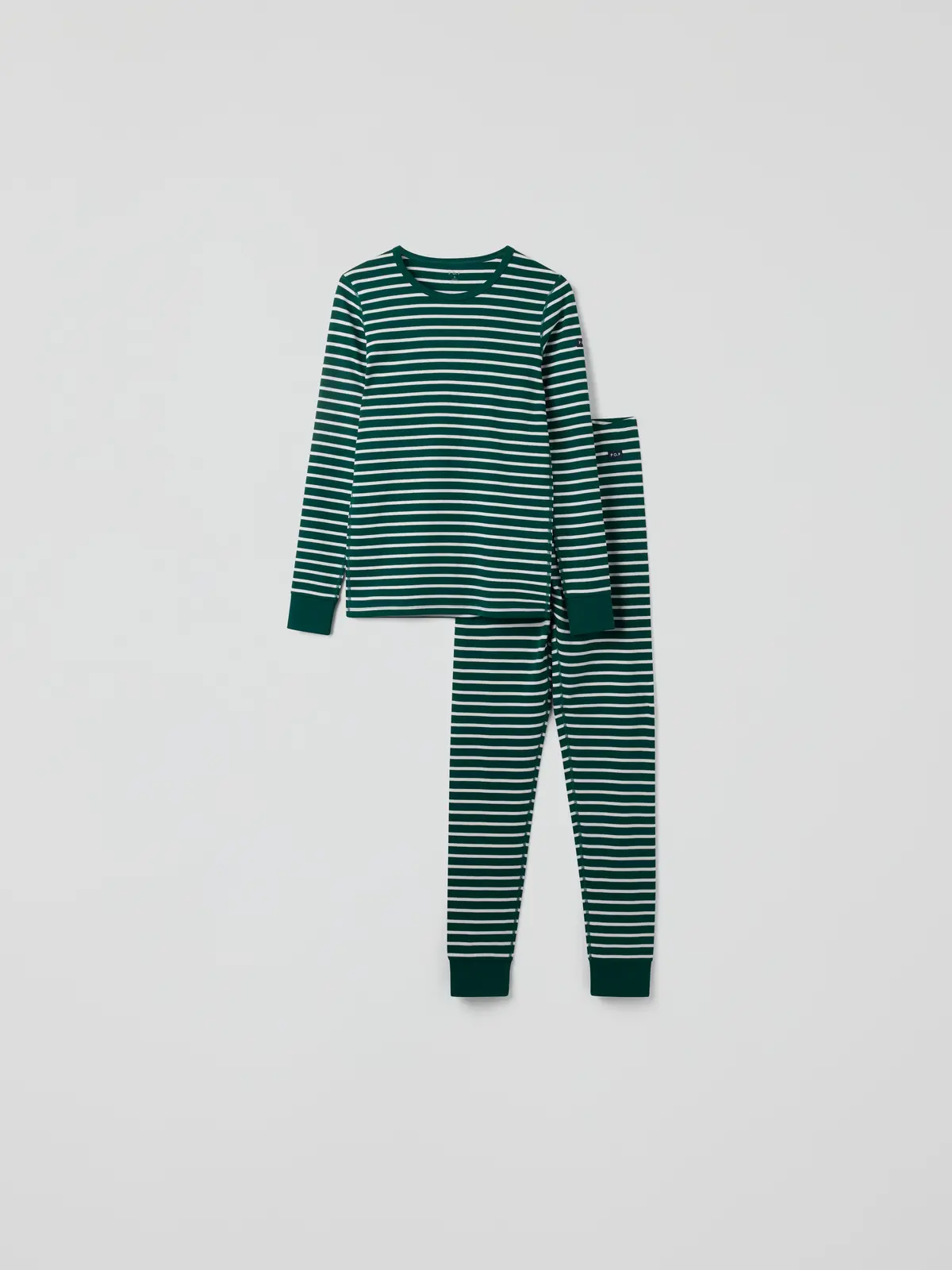 PO.P Pyjamas Klassisk stripe voksen - Grønn