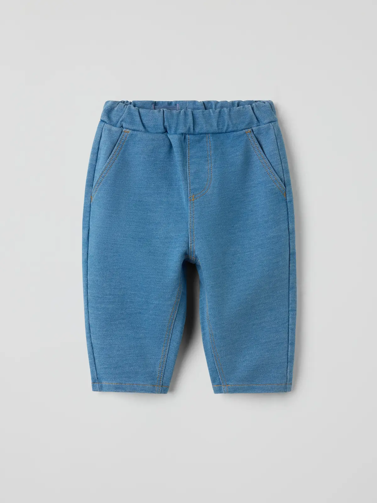 PO.P Dra-på-bukse trikot baby - Denim