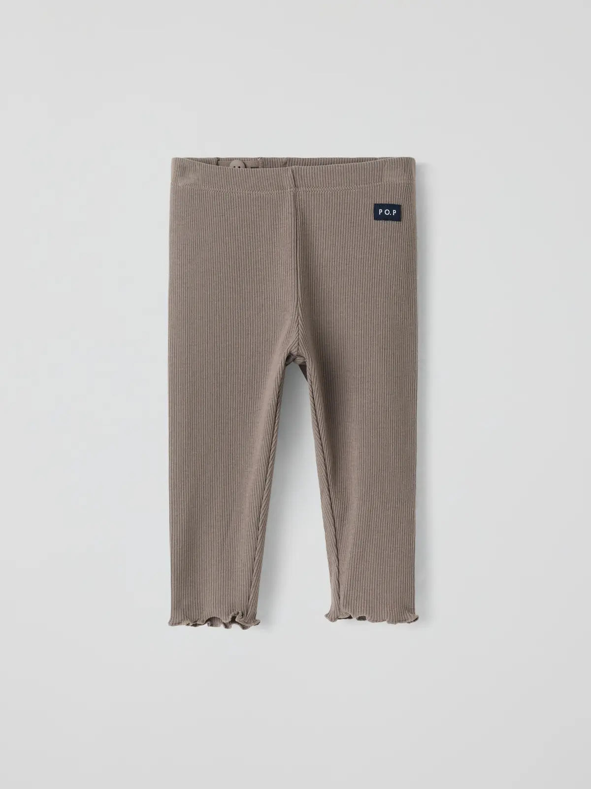 PO.P Ribbestrikket tights - Brun