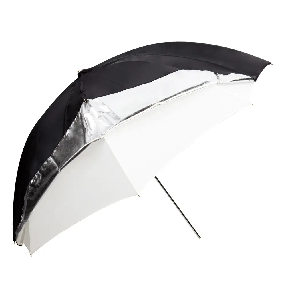 Paraply Dual Duty 101cm Black/Sølv/White