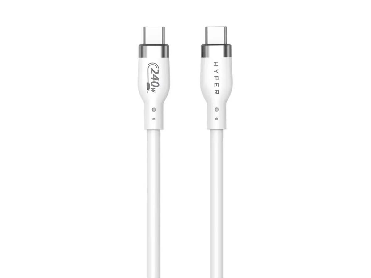 Hyper USB-C 240W Silicone Cable White