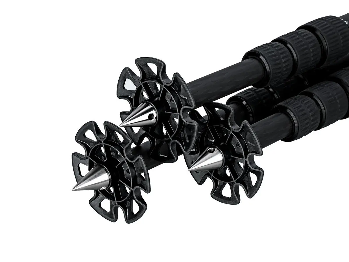 Tripod foot spikes with snow shoes TFW