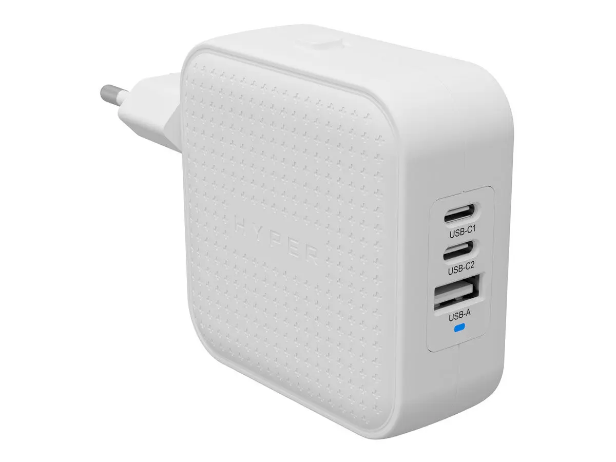 HyperJuice 70W USB-C GaN Travel Charger (2C+1A) – White