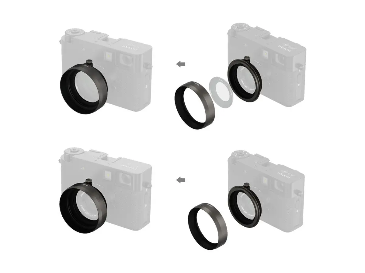 5709 Shading Hood for FUJIFILM X half Charcoal Silver