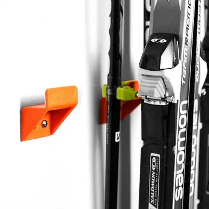 Fastgrip skiholder med veggfeste