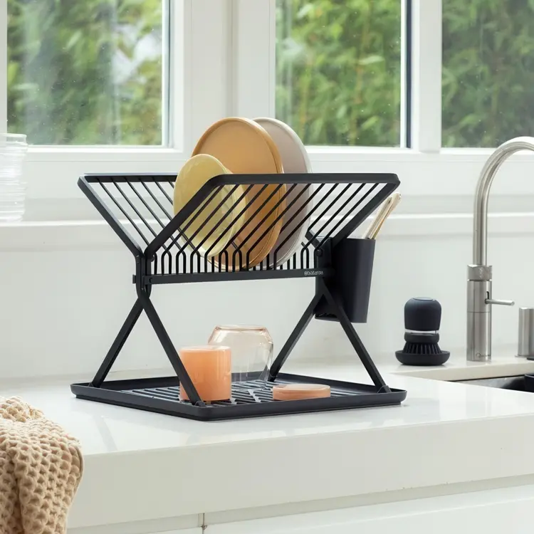 Sammenleggbart oppvaskstativ, Brabantia, Mørkegrå