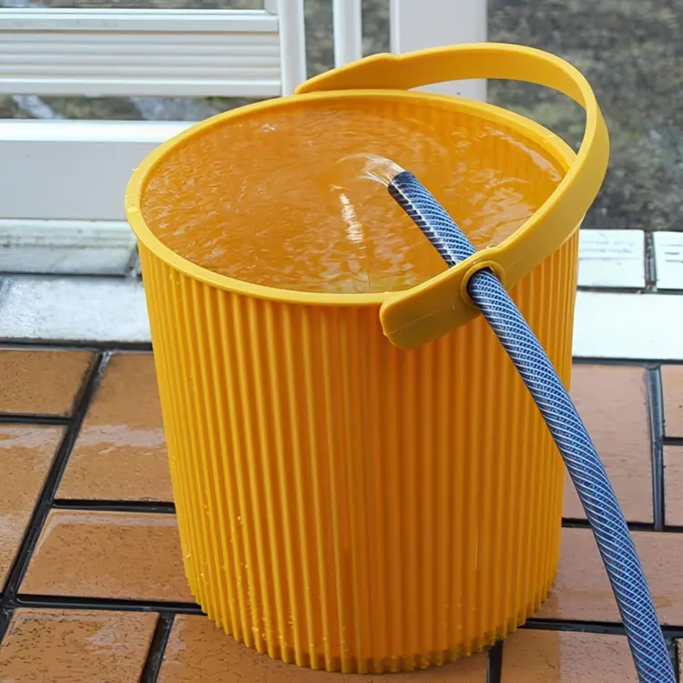 Bøtte med lokk 20L, Omnioutil, Sennepsgul