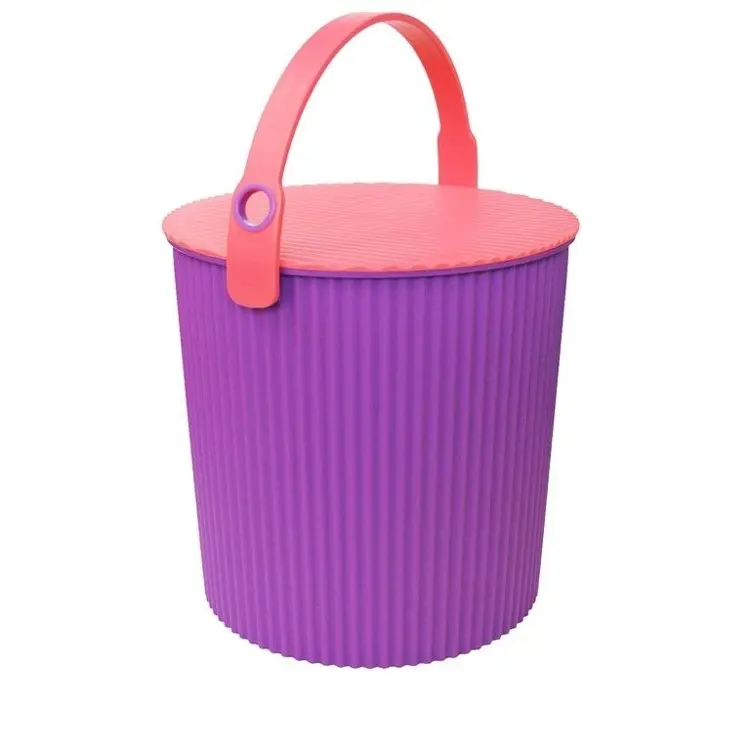 Bøtte med lokk 20L, Omnioutil, Lilla/Cerise