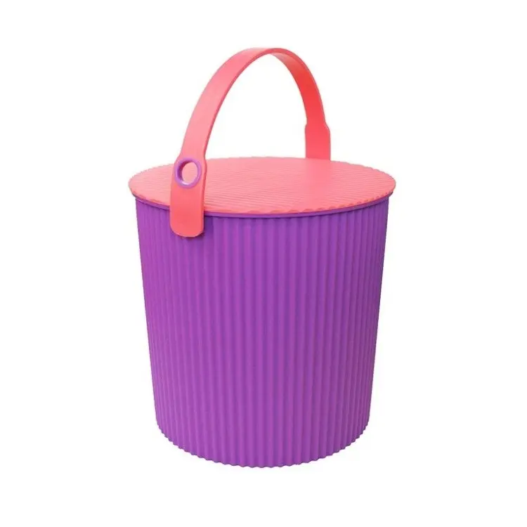 Bøtte med lokk 10L, Omnioutil, Lilla/Cerise