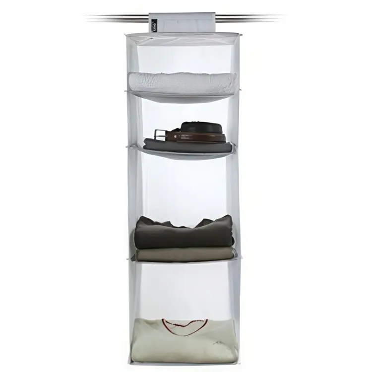 Hengende garderobe 4 rom, Hvit