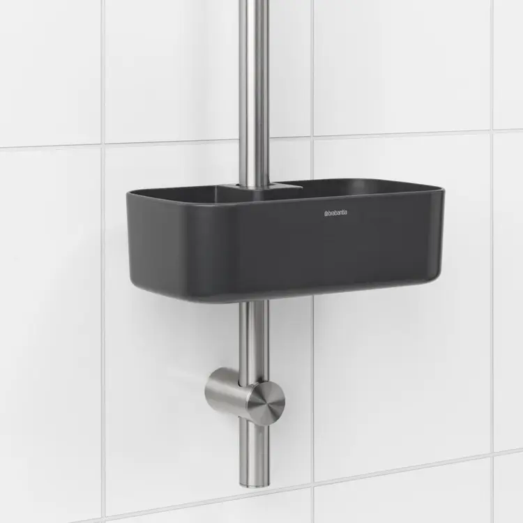 Oppbevaringskurv til dusjstang, Brabantia, Mørkegrå