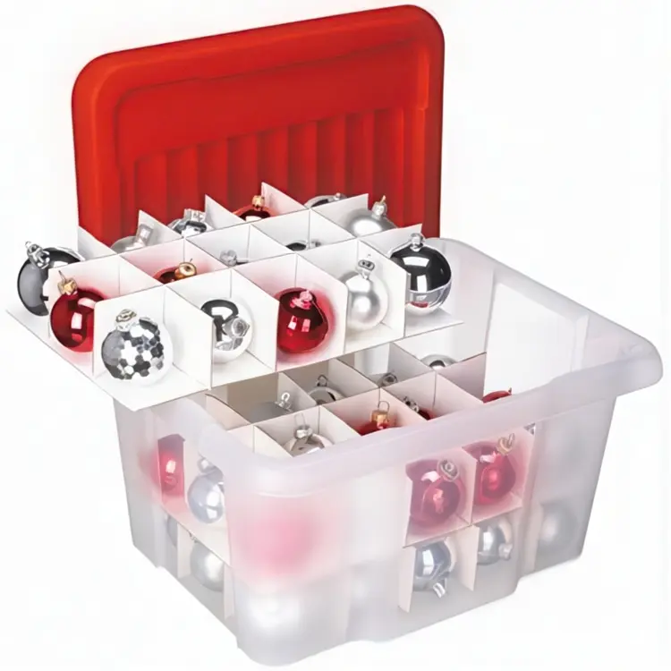 Oppbevaringsboks for julepynt 24L, X-Mas