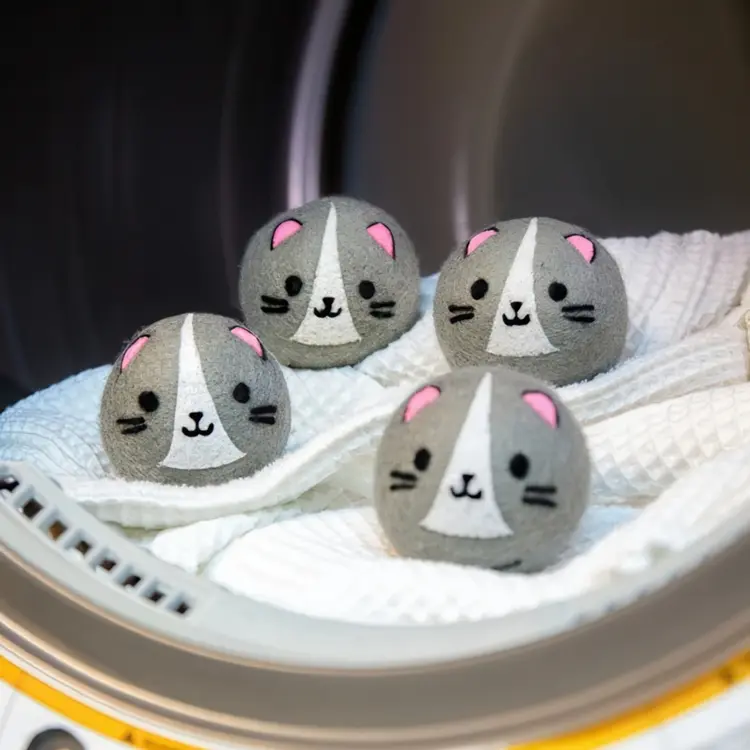 Tørkeballer i ull til tørketrommel 4-pack, Katter, Kikkerland