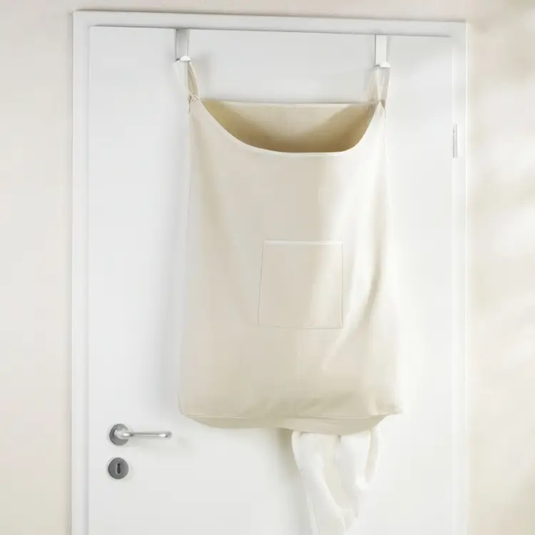 Hengende vaskekurv for dør, Beige
