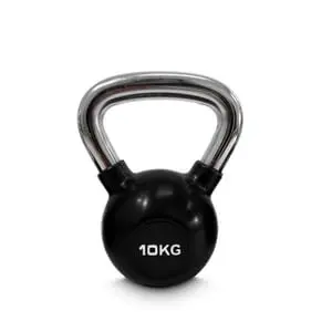 Kettlebell gummi/krom, 10 kg