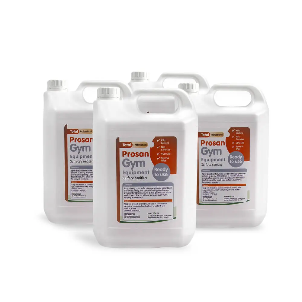 Rengjøringspakke for gym, 4 x 5 liters refill