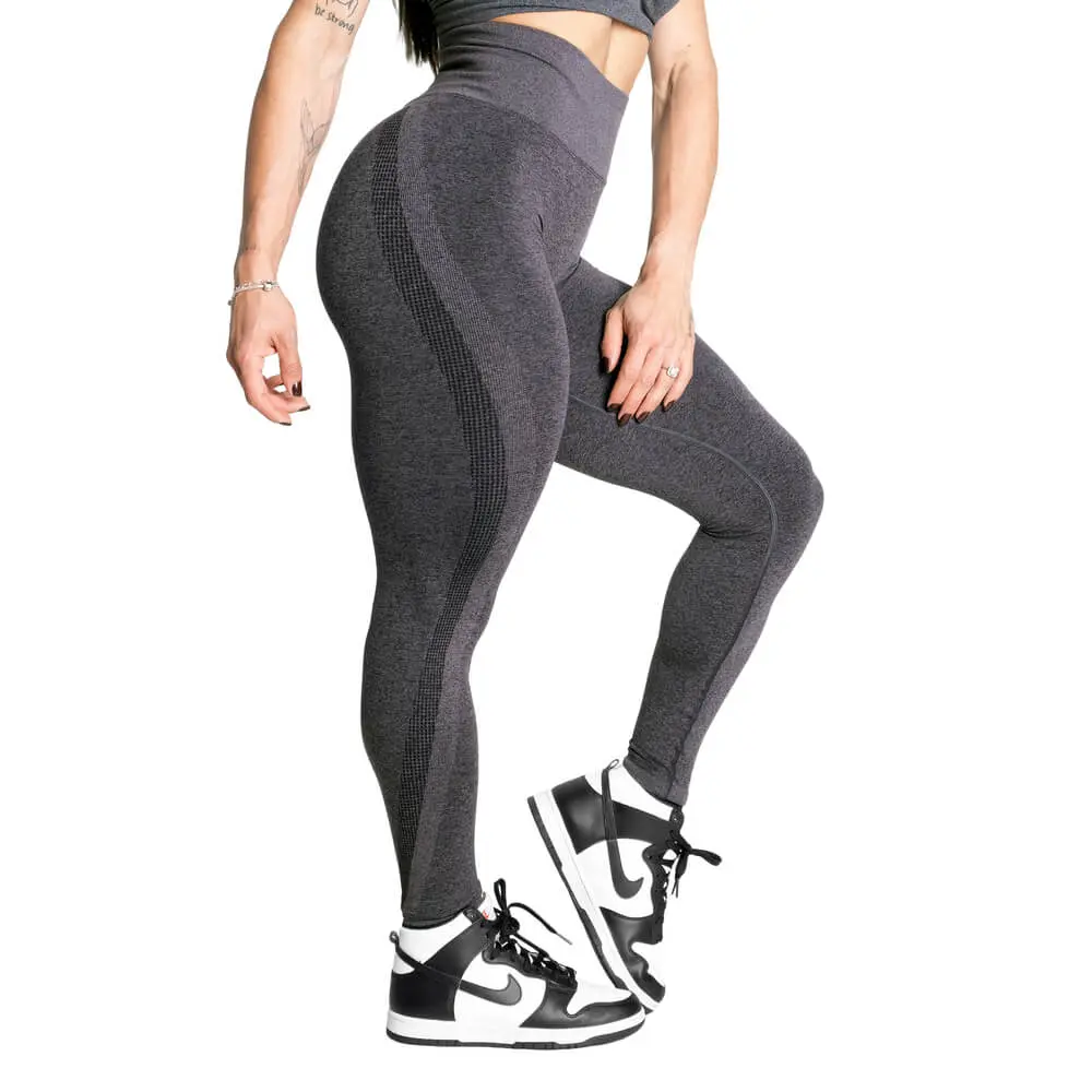 Curve Scrunch Leggings, black melange, small