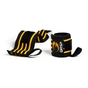 Hardcore Wrist Wraps, black/yellow