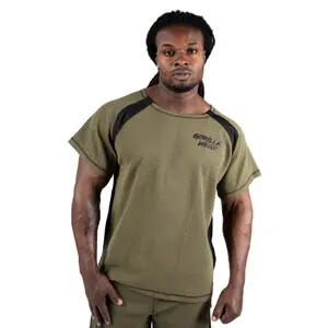 Augustine Old School Work Out Top, army green, large/xlarge