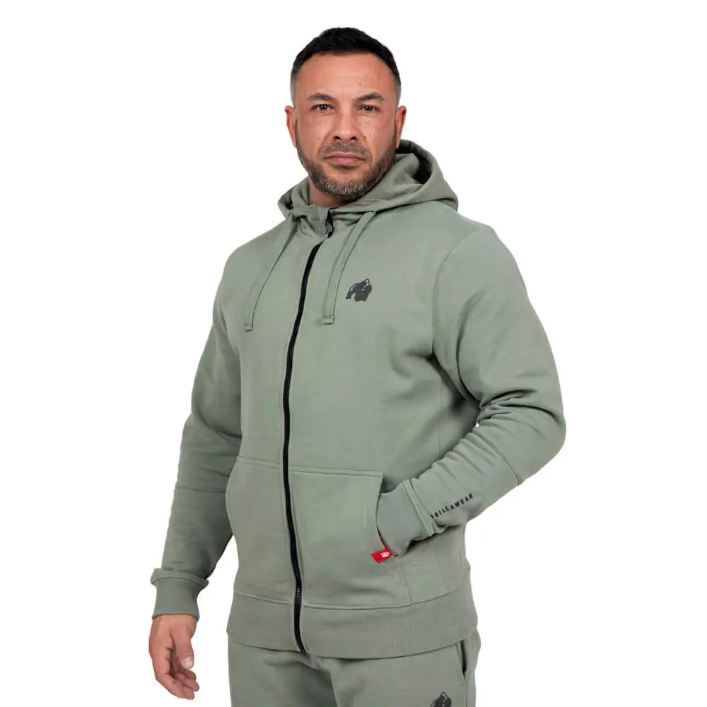 Leon Zipped Hoodie, green, xxxlarge