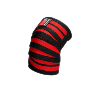 Knee Wraps, black/red, 2 m