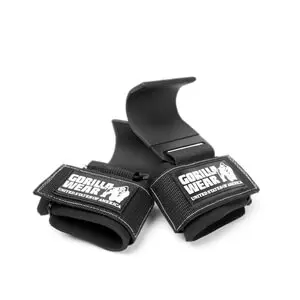 Weight Lifting Hooks, black/white