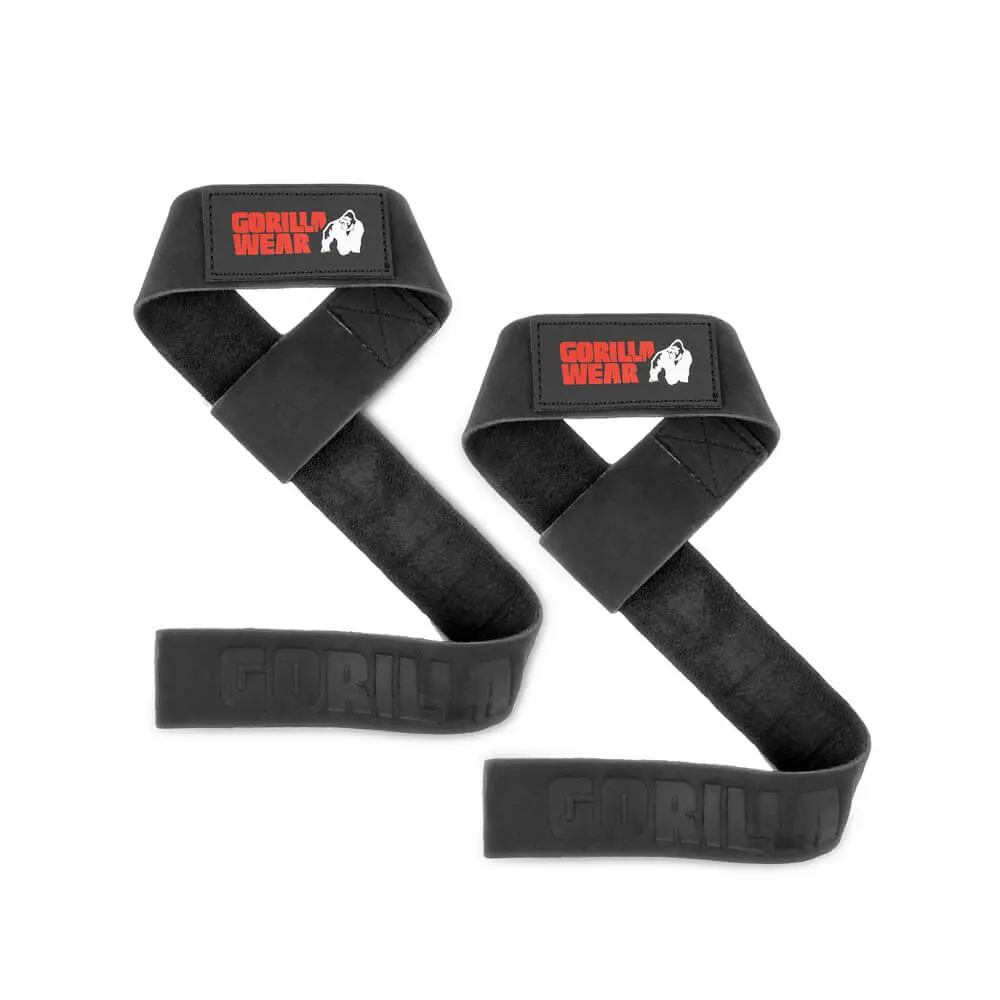 Leather Lifting Straps, black