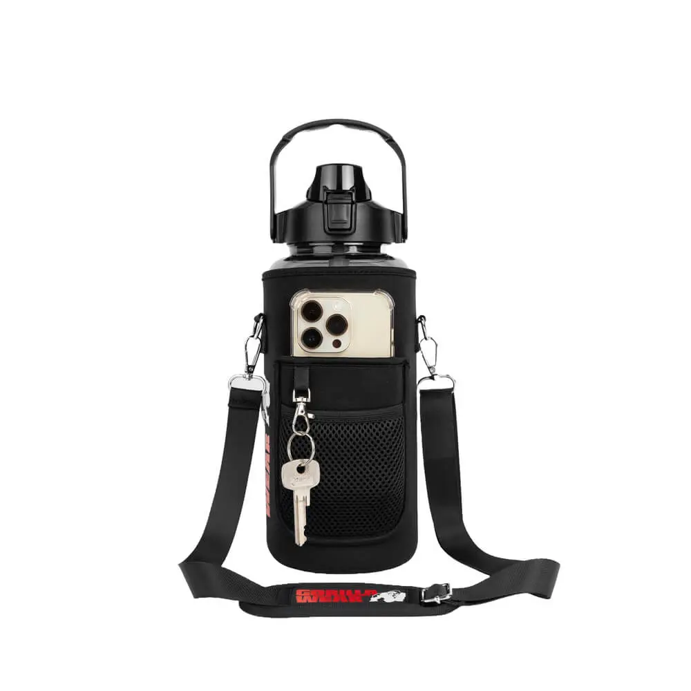 Water Bottle With Sleeve 2 L, black