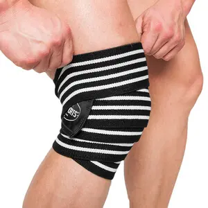 Knee Wraps, black/white, 2 m