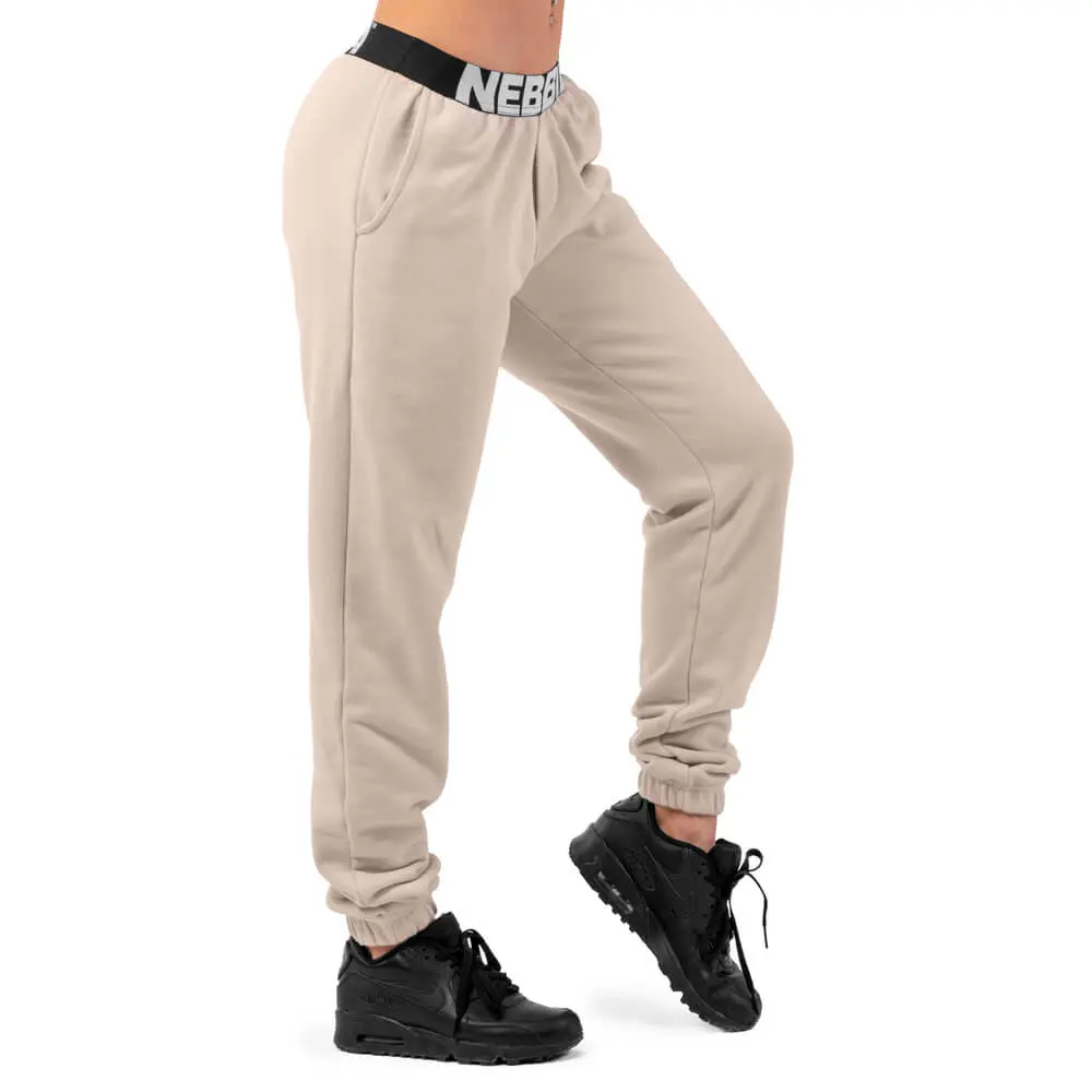 Iconic Mid-Waist Sweatpants, cream, large