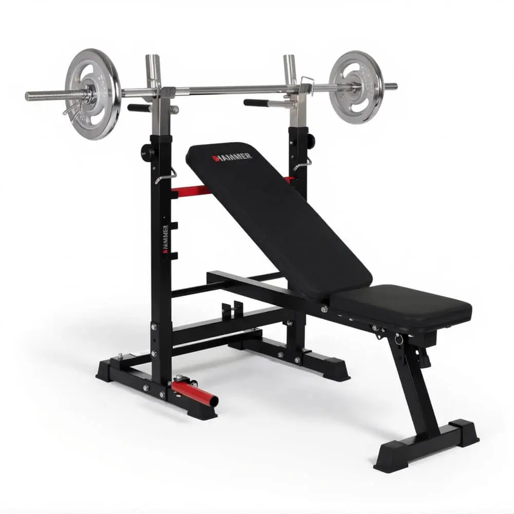 Treningsbenk Folding Bench & Barbell Rack Force 4.0