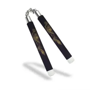 Nunchaku i gummi med kjetting