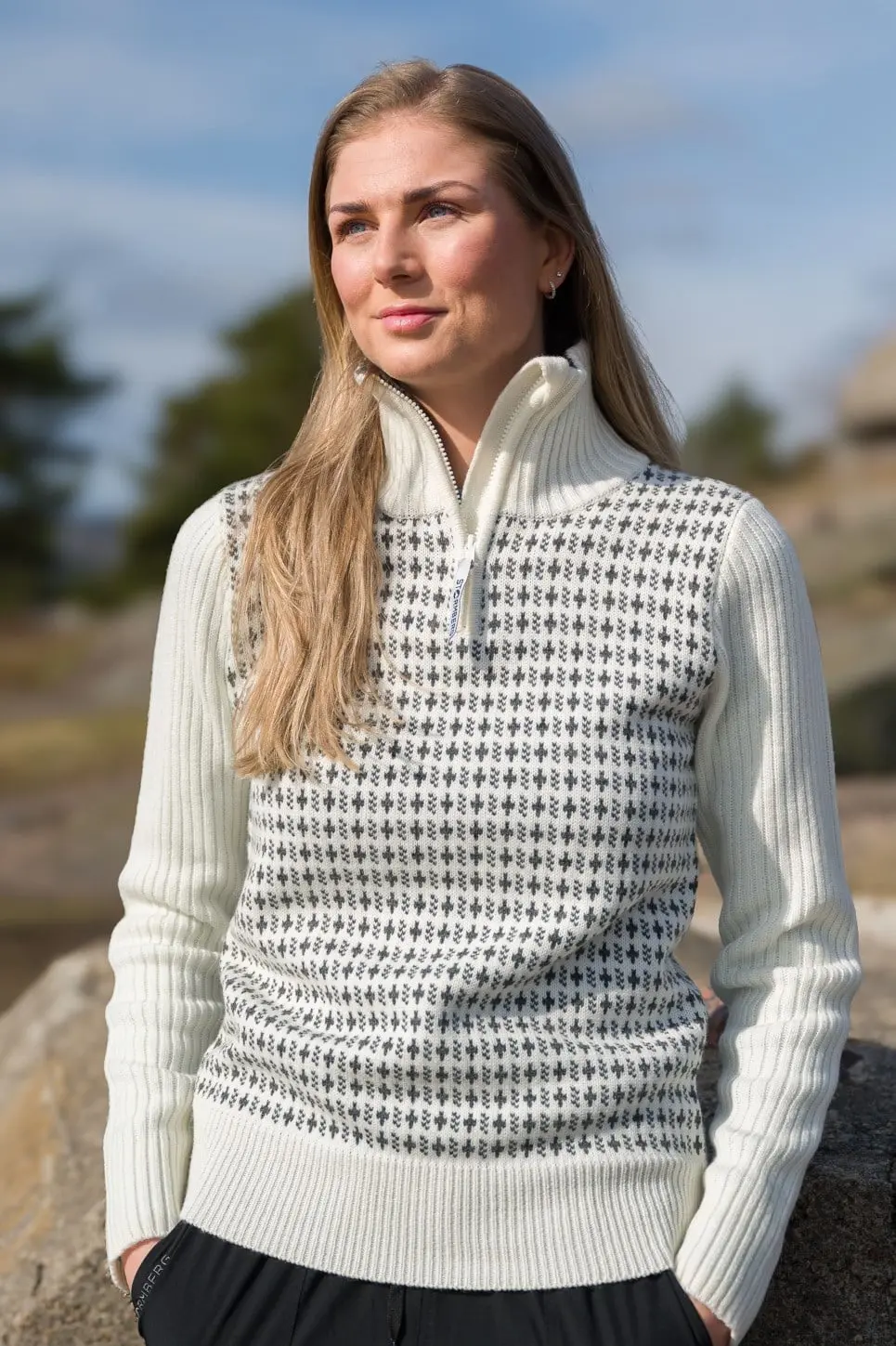 Honningsvåg Half Zip ullgenser