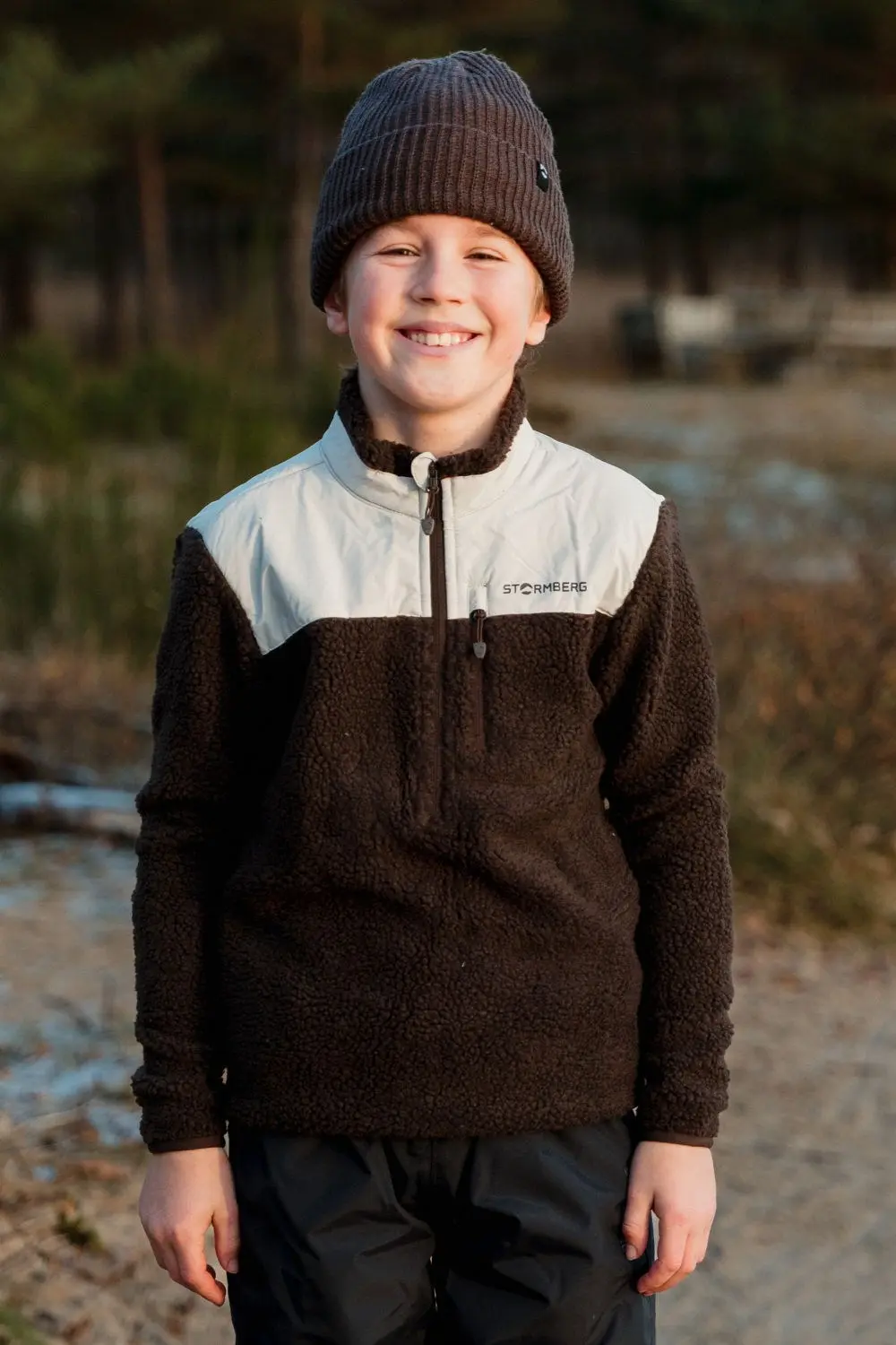 Åkrafjell Half Zip sherpagenser barn 8-14