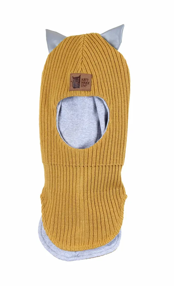 KATTNAKKEN Balaklava med Refleks, Oker